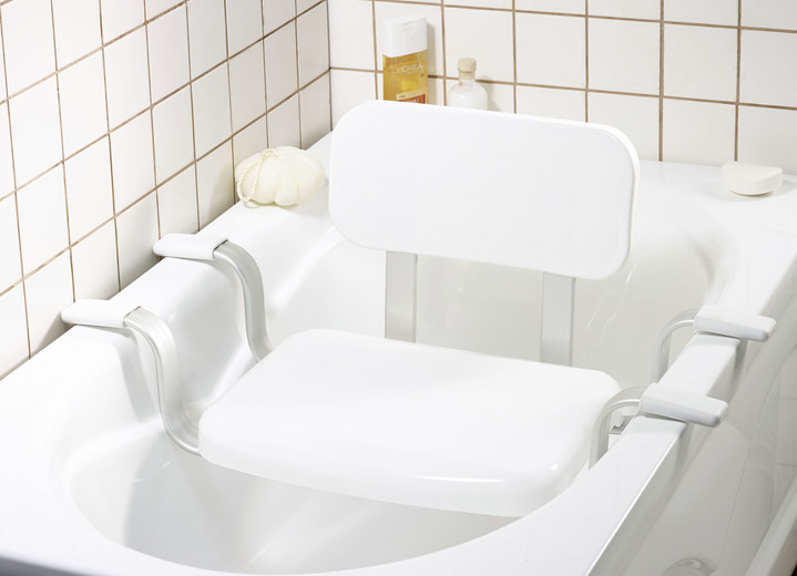 - Badewannensitz mit Rückenlehne, in Farbe WEISS