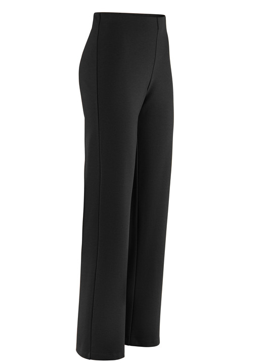 Hosen - Jerseyhose mit ausgestellter Fußweite, in Größe 018 bis 092, in Farbe SCHWARZ Ansicht 1