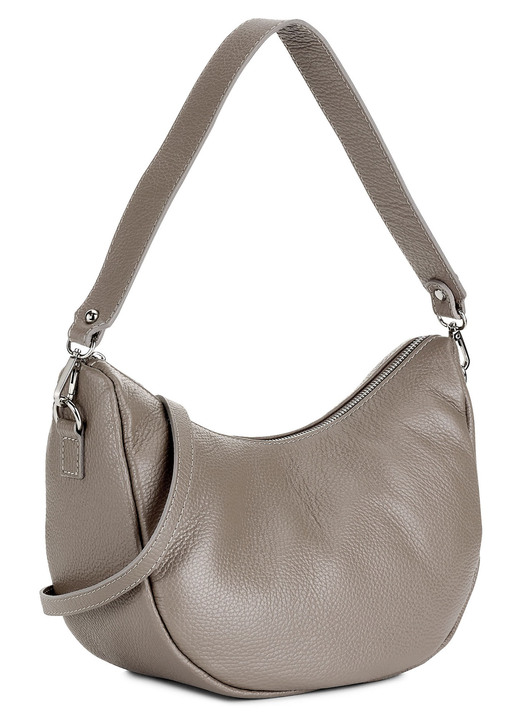 Taschen - Laurina Tasche aus genarbtem Kalbleder, in Farbe TAUPE