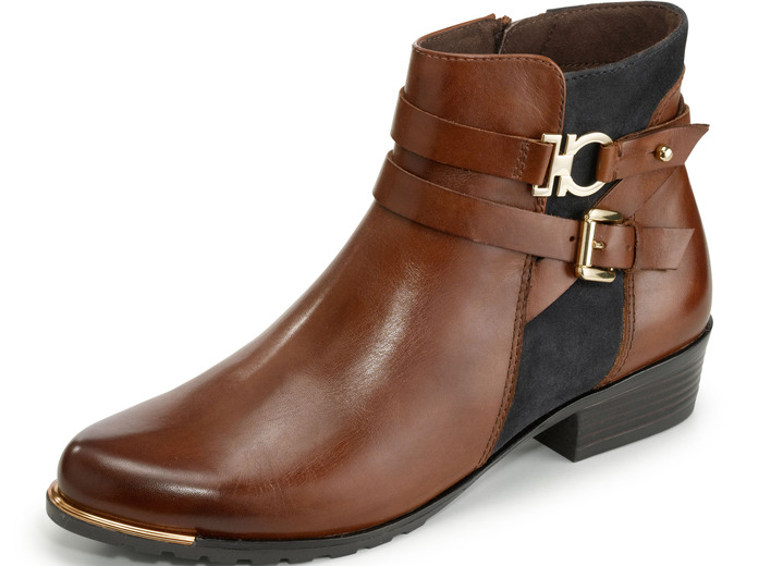 Komfortschuhe - Caprice, schicke Damen-Stiefeletten, Weite G, mit herausnehmbarer Decksohle, in Größe 3 1/2 bis 8, in Farbe BRAUN-DUNKELBRAUN Ansicht 1