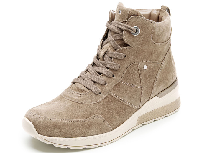 - Waldläufer Schnür-Stiefelette mit Innenreißverschluss, in Größe 4 1/2 bis 9, in Farbe TAUPE Ansicht 1
