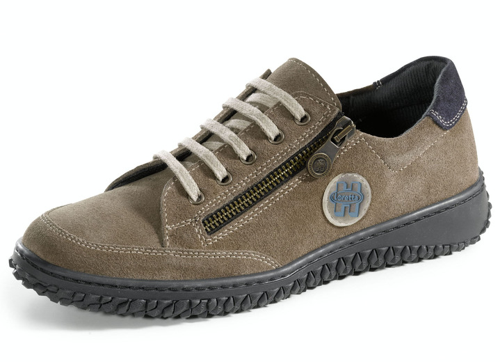 - Schnürschuh im modischen Design, in Größe 036 bis 042, in Farbe BRAUN-BLAU Ansicht 1