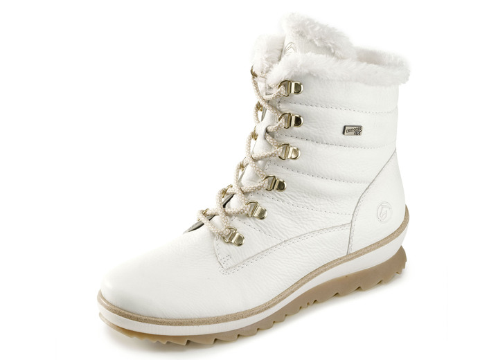 Komfortschuhe - Remonte, gefütterte Damen-Stiefeletten, Winterschuhe, Weite G, mit Lammwolle, in Größe 036 bis 043, in Farbe NATURWEISS Ansicht 1
