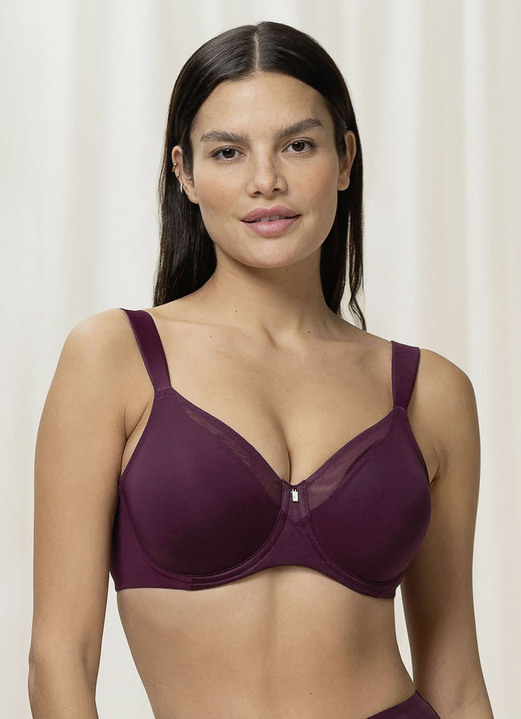 - Triumph-True Shape Sensation-Minimizer-Bügel-BH, in Größe 075 bis 100, in Cup C, in Farbe BURGUND Ansicht 1