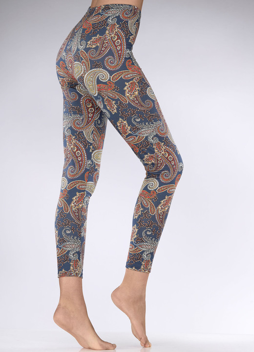 - Laurina Leggings mit Paisley-Digitaldruck, in Größe L (44/46) bis XXL (52/54), in Farbe INDIGO-BUNT