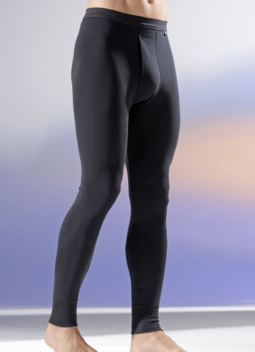 Unterwäsche - Pfeilring Zweierpack Unterhosen , lang, uni, in Größe 005 bis 010, in Farbe SCHWARZ