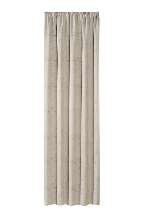 Klassisch - Blickdichter Verdunkelungsschal mit Kräuselband, in Größe 358 (H145xB140 cm) bis 456 (H245xB140 cm), in Farbe BEIGE Ansicht 1