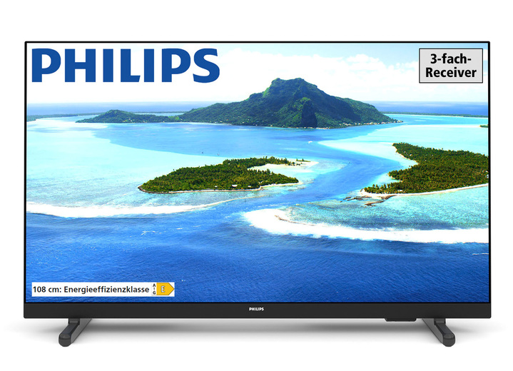 Fernseher - Philips HD-LED-Fernseher mit Pixel Plus HD, in Farbe SCHWARZ Ansicht 1