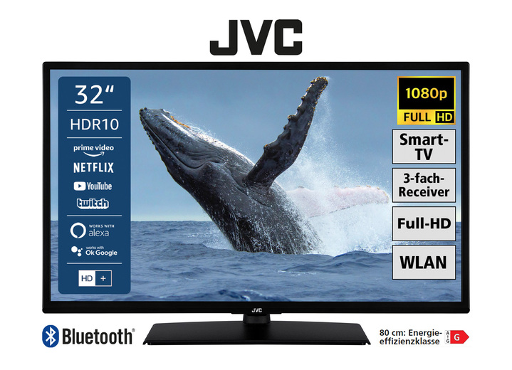 Fernseher - JVC LED-Fernseher mit Full-HD-Auflösung, in Farbe SCHWARZ Ansicht 1
