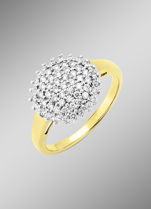 mit Diamanten - Damenring mit 60 Brillanten, in Größe 160 bis 220, in Farbe  Ansicht 1