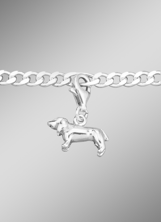 - Charm-Anhänger aus Silber, in Farbe , in Ausführung Dackel Ansicht 1