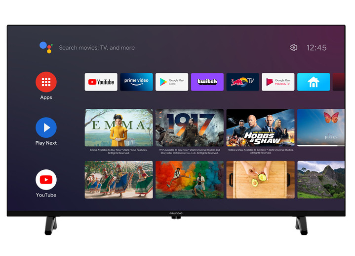 Fernseher - Grundig LED-Fernseher mit WLAN für kabellosen Internetzugang, in Farbe SCHWARZ Ansicht 1