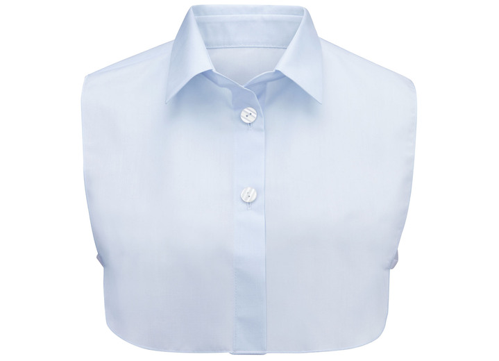 Klaus Modelle - Klaus Modelle, Damen-Blusenkragen, aus feinem Popeline, in Größe 1 (38-42) bis 3 (48-52), in Farbe HELLBLAU Ansicht 1
