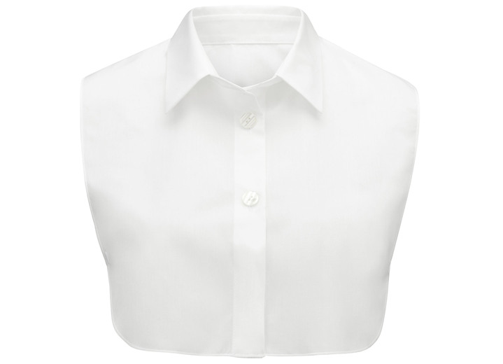 Klaus Modelle - Klaus Modelle, Damen-Blusenkragen, aus feinem Popeline, in Größe 1 (38-42) bis 3 (48-52), in Farbe WEISS Ansicht 1