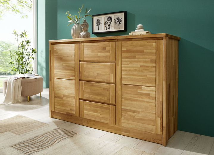 Sideboards & Kommoden - Sideboard aus Massivholz mit Softclose, in Farbe WILDEICHE Ansicht 1