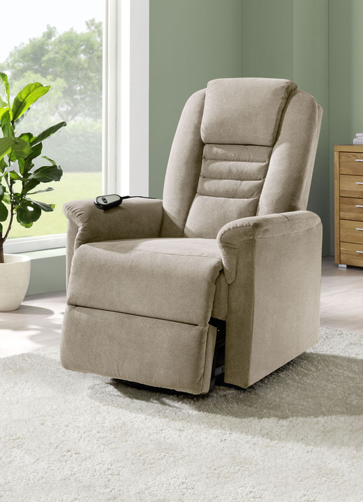 TV- & Relaxsessel - TV-Sessel mit Motor und Aufstehhilfe, in Farbe BEIGE Ansicht 1