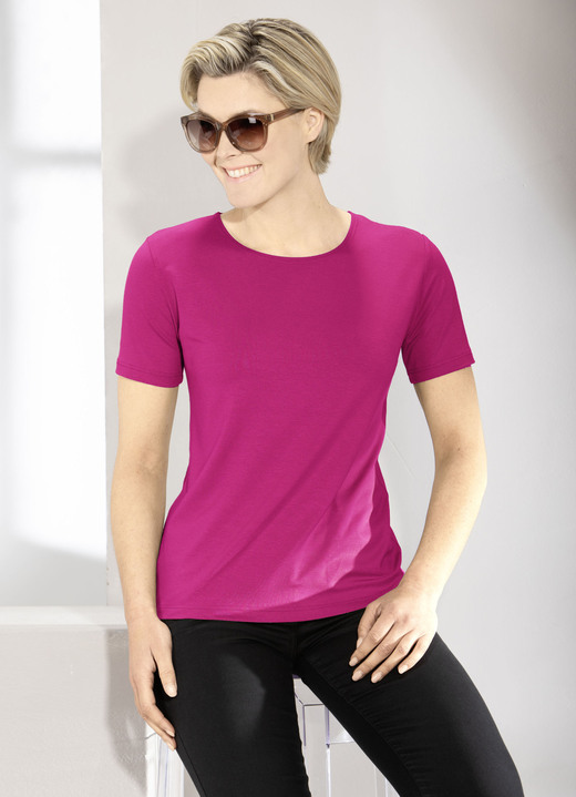 Shirts - Kombistarkes Shirt in 9 Farben, in Größe L (44/46) bis XXL (52/54), in Farbe PINK Ansicht 1