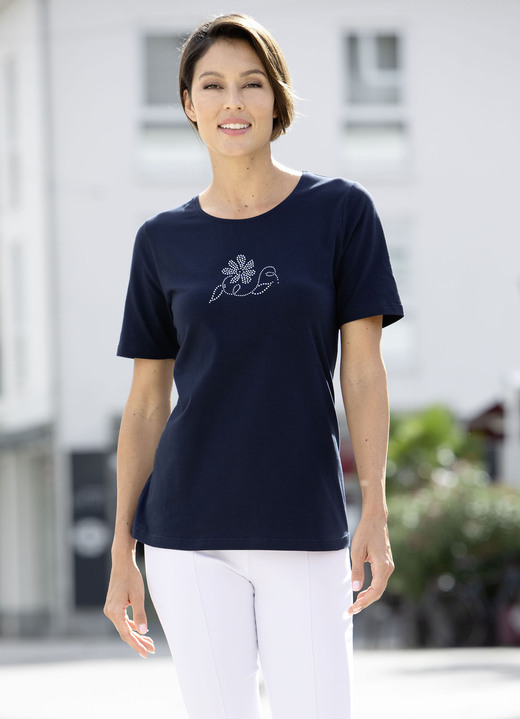 Shirts - Shirt mit hohem Tragekomfort in 4 Farben, in Größe L (44/46) bis XXL (52/54), in Farbe MARINE Ansicht 1