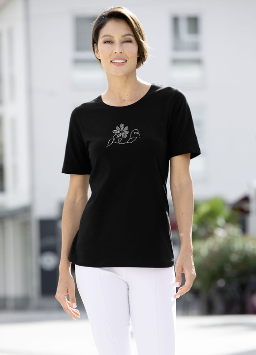 Shirts - Shirt mit hohem Tragekomfort in 4 Farben, in Größe L (44/46) bis XXL (52/54), in Farbe SCHWARZ Ansicht 1
