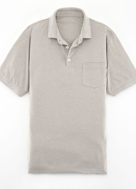 Hemden, Pullover & Shirts - Poloshirt in 4 Farben, in Größe 046 bis 062, in Farbe BEIGE Ansicht 1