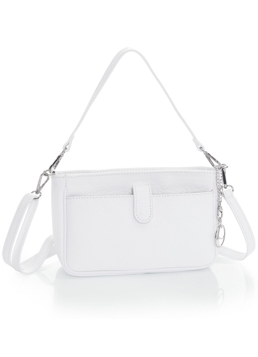 - Laurina Tasche aus genarbtem Kalb-Nappaleder, in Farbe WEISS