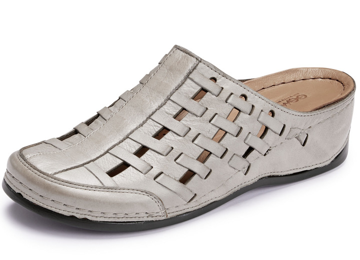 Komfortschuhe - Gemini Clog mit luftigen Durchbrüchen, in Größe 036 bis 042, in Farbe TAUPE Ansicht 1