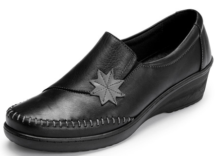 Gemini Slipper mit Leder-Applikation
