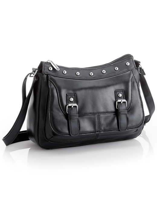 - Tasche mit Nietenbesatz, in Farbe SCHWARZ Ansicht 1
