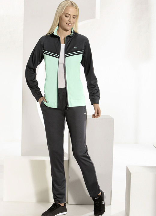 Damenmode - Freizeitanzug von „LPO“ in 2 Farben, in Größe 019 bis 050, in Farbe MINT-GRAU Ansicht 1