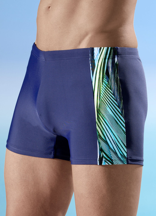 Bademode - Naturana Badepants mit buntem Einsatz, in Größe 004 bis 010, in Farbe MARINE-BUNT
