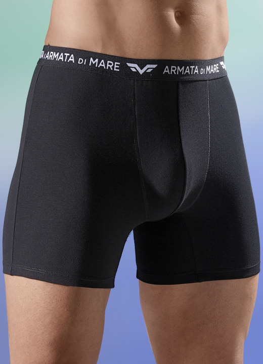 Unterwäsche - Dreierpack Pants mit Elastikbund, in Größe 005 bis 011, in Farbe SCHWARZ