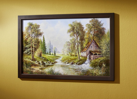 Bild mit Holzrahmen