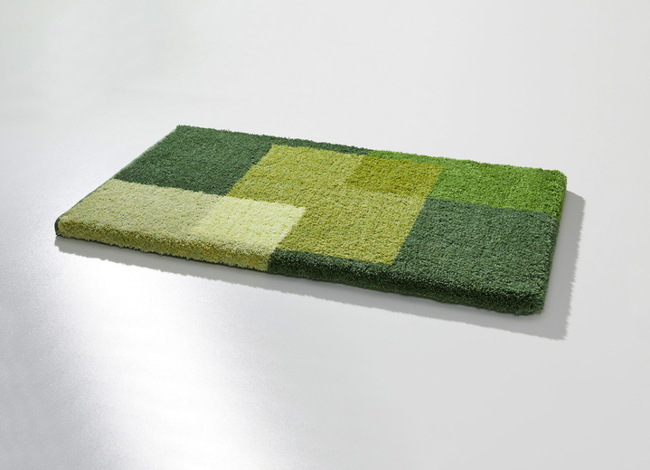 Badgarnituren - Badgarnitur von Grund mit rutschhemmender Rückseite, in Größe 100 (Vorleger halbrund, 50/ 80 cm) bis 112 (WC-Deckelbezug, 47/ 50 cm), in Farbe GRÜN Ansicht 1