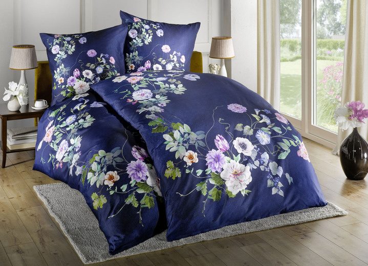 Bettwäschegarnituren - Mako-Satin Bettwäsche-Garnitur von Estella, in Größe 112 (80/80 cm + 135/200 cm) bis 121 (Kissenbezug, 40/80 cm), in Farbe MULTICOLOR Ansicht 1