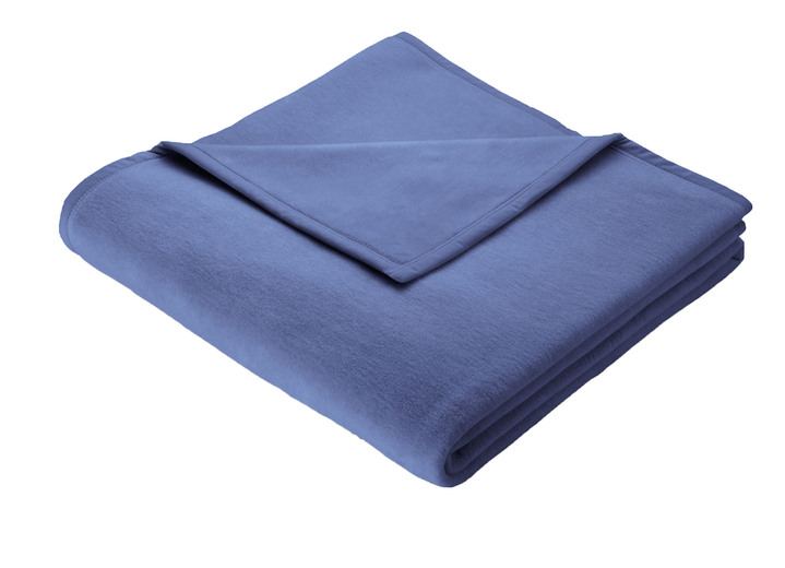 Decken - Supersofte Schlafdecke von Bocasa aus reiner Baumwolle, in Größe 185 (Schlafdecke, 100x150 cm) bis 325 (Schlafdecke, 150x220 cm), in Farbe BLAU Ansicht 1