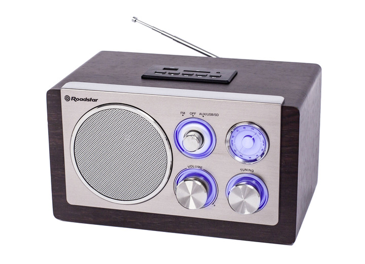 Nostalgie - Roadstar HRA-1345NUSWD Radio, in Farbe BRAUN