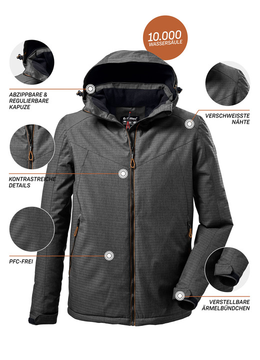 Killtec - Sportliche Herren-Funktionsjacke, in Größe 3XL bis XXL, in Farbe ANTHRAZIT Ansicht 1