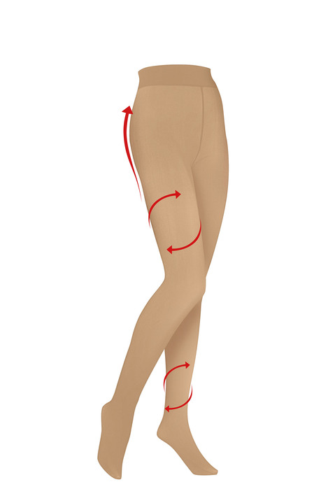 Strümpfe - Thermo-Fleece-Strumpfhose, in Größe L (42/44) bis XL (46/48), in Farbe HAUT Ansicht 1