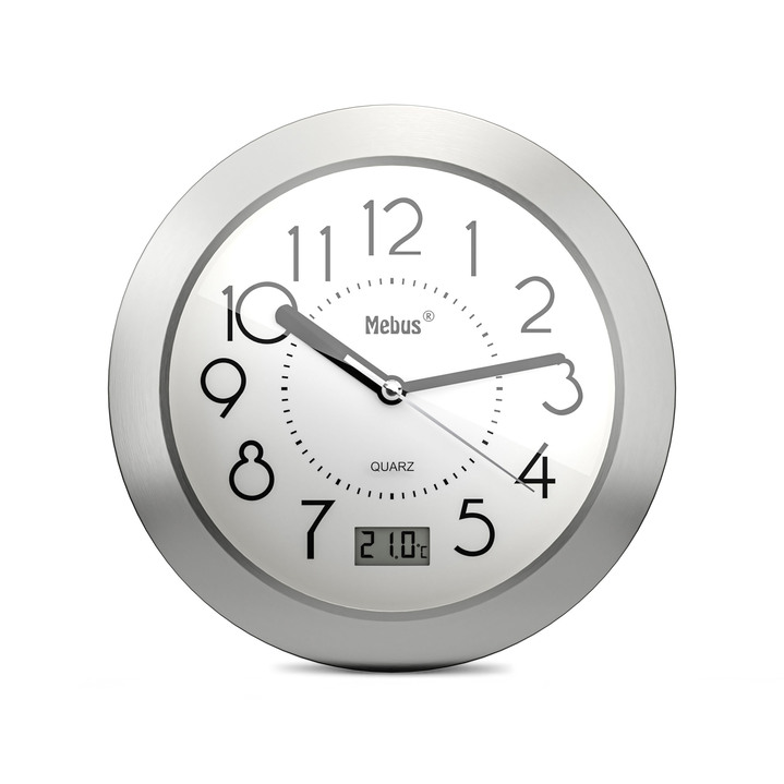 Uhren - Badezimmeruhr mit extragroßen Ziffern, in Farbe WEISS Ansicht 1