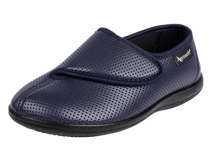 Halbschuhe - Aerosoft Flex Damen-Klettschuh in Weite H für den kräftigen Fuß, in Größe 036 bis 042, in Farbe BLAU Ansicht 1
