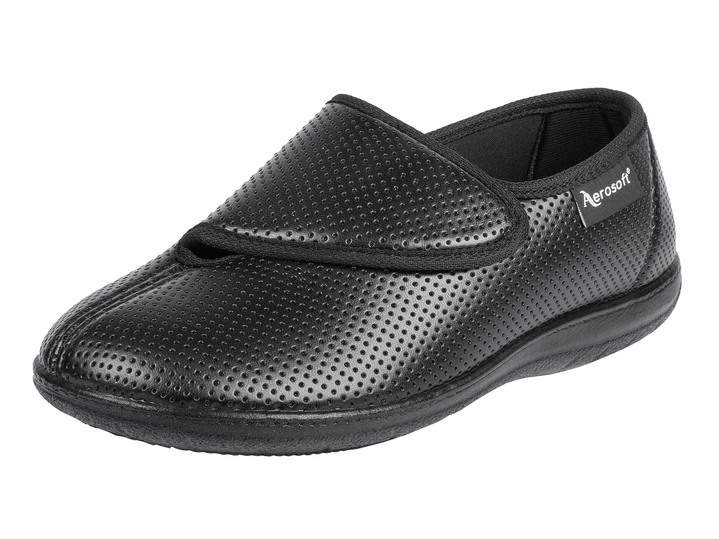 Halbschuhe - Aerosoft Flex Damen-Klettschuh in Weite H für den kräftigen Fuß, in Größe 036 bis 042, in Farbe SCHWARZ Ansicht 1