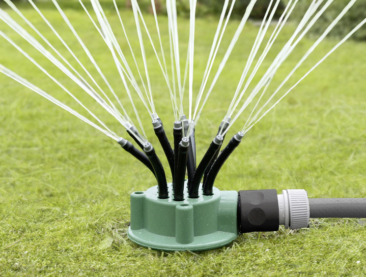 Gartenpflege - Rasensprinkler mit 12 flexible Arme, in Farbe GRÜN-SCHWARZ Ansicht 1