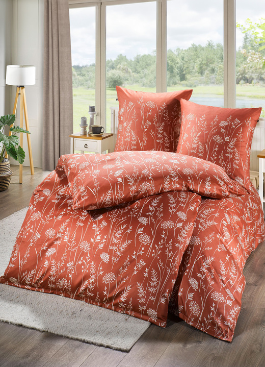 - Bettwäsche-Garnitur in Mako-Satin, in Farbe BORDEAUX Ansicht 1