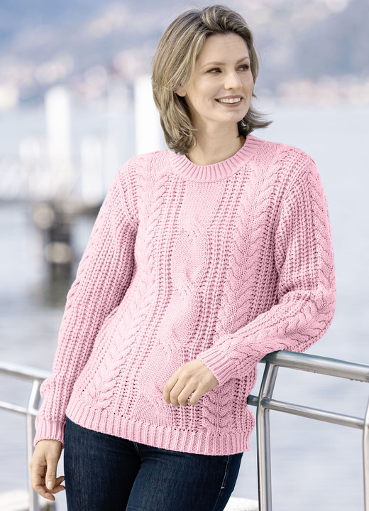 Pullover - Pullover in Grobstrick, in Größe 034 bis 050, in Farbe ROSÉ Ansicht 1