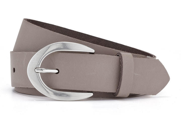 Sonstiges - Eleganter Damen-Gürtel, aus Leder, 3 cm breit, in Größe 100 bis 110, in Farbe TAUPE Ansicht 1