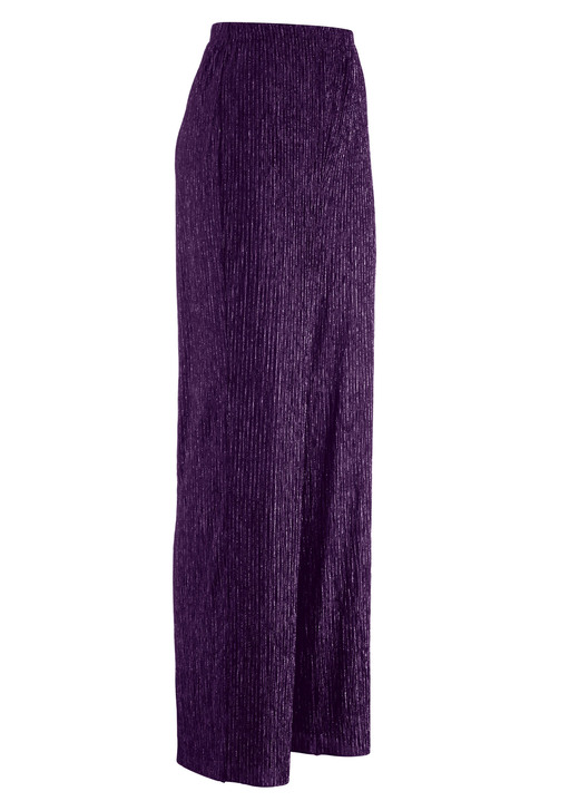 Klaus Modelle - Edel schimmernde Hose, in Größe 018 bis 056, in Farbe BEERE Ansicht 1