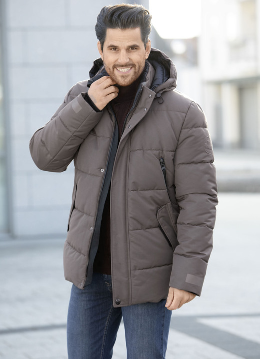 Sakkos & Jacken - Steppjacke von „New Canadian“, in Größe 024 bis 062, in Farbe SCHLAMM Ansicht 1