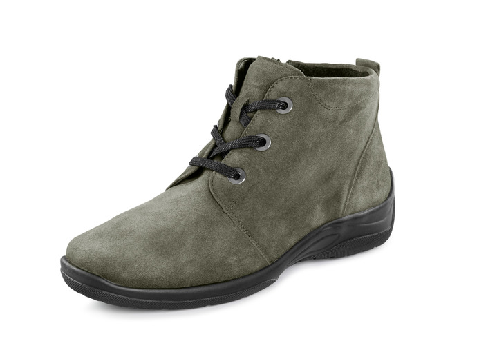 Komfortschuhe - Waldläufer, bequeme Damen-Boots, Winterschuhe, Weite H, mit herausnehmbarem Fußbett, in Größe 4 1/2 bis 9, in Farbe KHAKI Ansicht 1