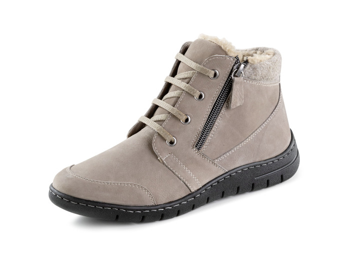 Komfortschuhe - ELENA EDEN, gefütterte Damen-Boots, Winterschuhe, Weite H, mit herausnehmbarem Fußbett, in Größe 036 bis 042, in Farbe TAUPE Ansicht 1