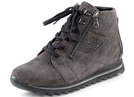 Waldläufer Schnür-Bootie mit seitlichen Glitzersteinchen